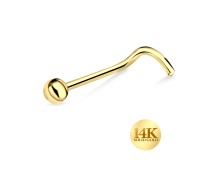 14K Gold 1.3 mm. Ball Nose Stud 14KY-NSKB-60